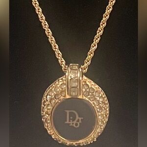 CHRISTIAN DIOR Vintage Gold Finish Necklace